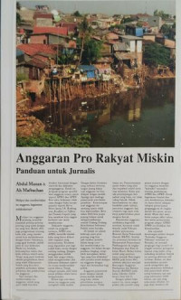 Image of Anggaran Pro Rakyat Miskin : Panduan untuk Jurnalis